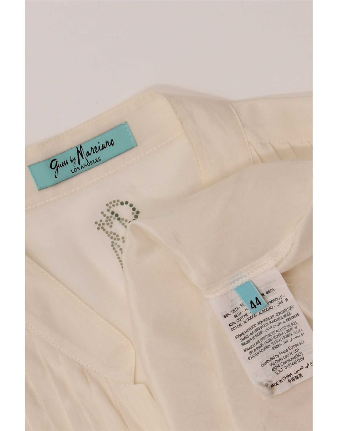 Guess By Marciano Camicia a maniche corte da donna Camicetta IT 44 Medio Bianco sporco