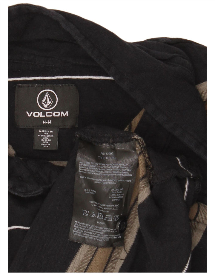 Polo da uomo VOLCOM in cotone a righe nere medie