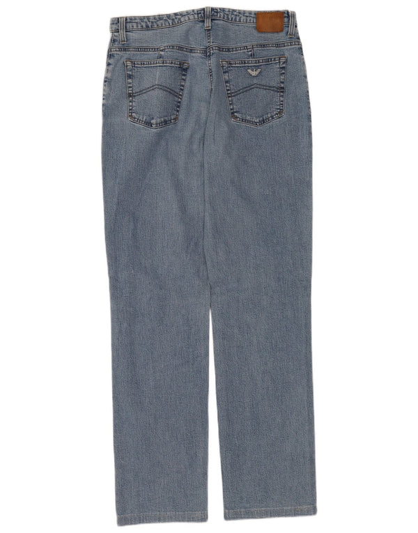 Jeans dritti Indigo da donna Armani W32 L32 cotone blu
