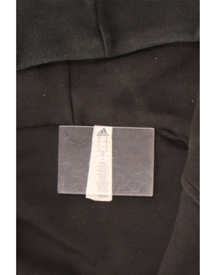 Maglione con cappuccio e zip grafica da uomo Adidas piccolo in poliestere nero