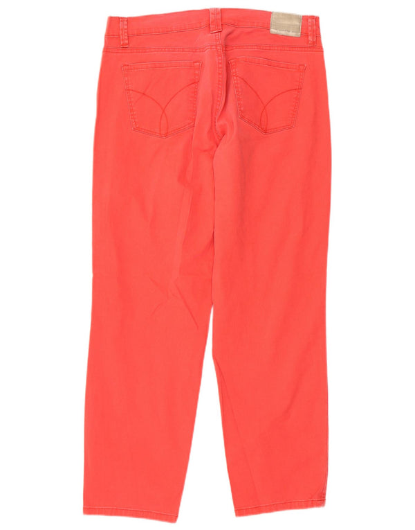 Pantaloni cropped slim fit da donna Calvin Klein US 10 medi W30 L26 rossi