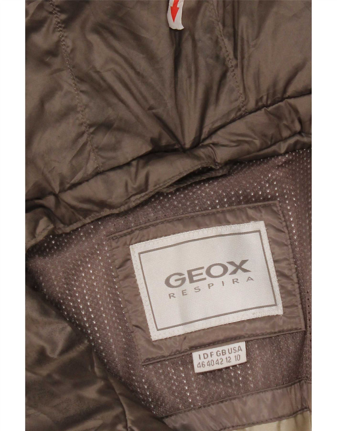Giacca imbottita con cappuccio Geox da donna Respira UK 12 Poliestere grigio medio
