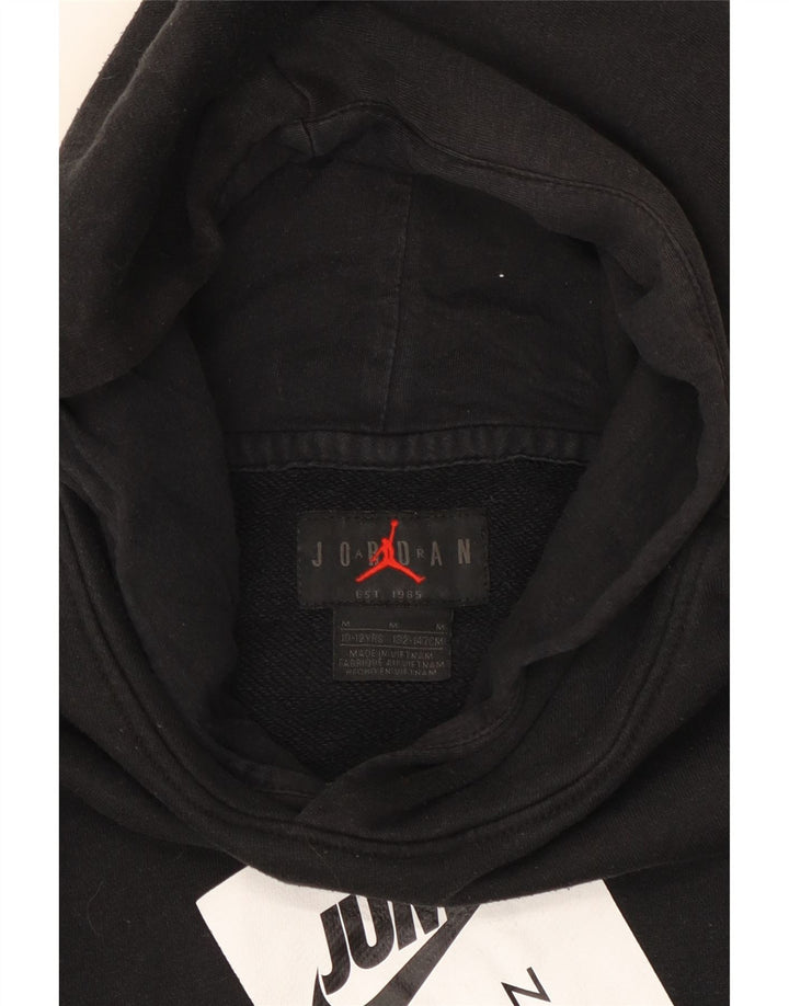 Felpa con cappuccio grafica da ragazzo Jordan 10-11 anni media nera