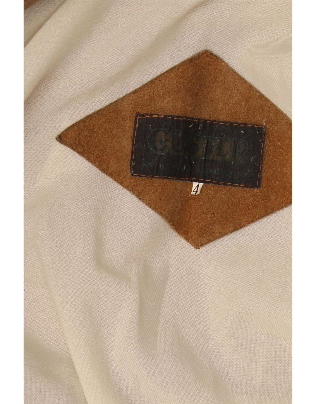 Giacca vintage in pelle scamosciata corta da donna UK 20 2XL Marrone Western