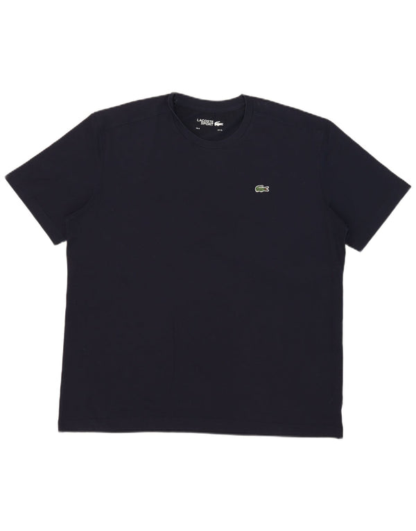 T-shirt da uomo Lacoste taglia 6 XL in cotone blu navy