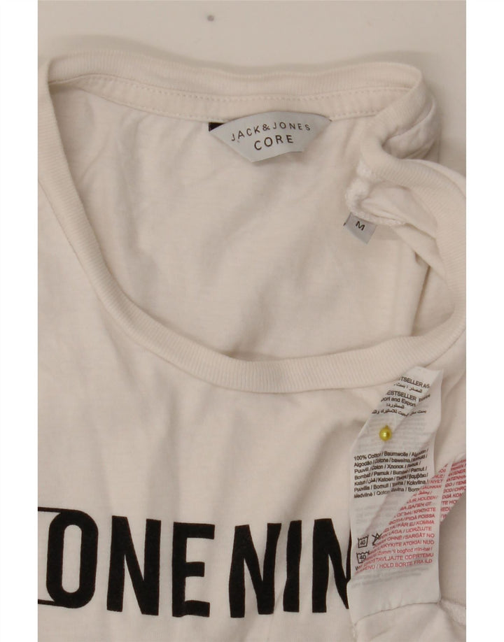 T-shirt grafica da uomo Jack & Jones Top in cotone bianco medio