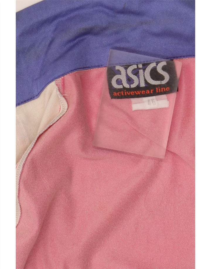 Giacca da tuta grafica ASICS da donna IT 46 Large Pink Colourblock
