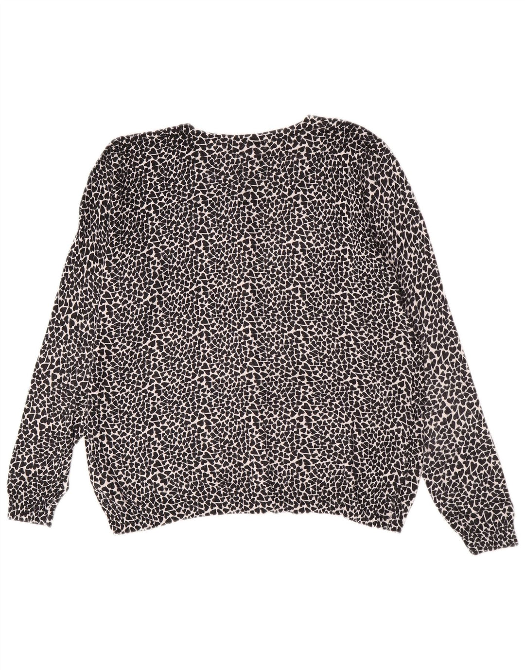 Maglione cardigan da donna con motivo astratto Marks & Spencer UK 18 XL Nero