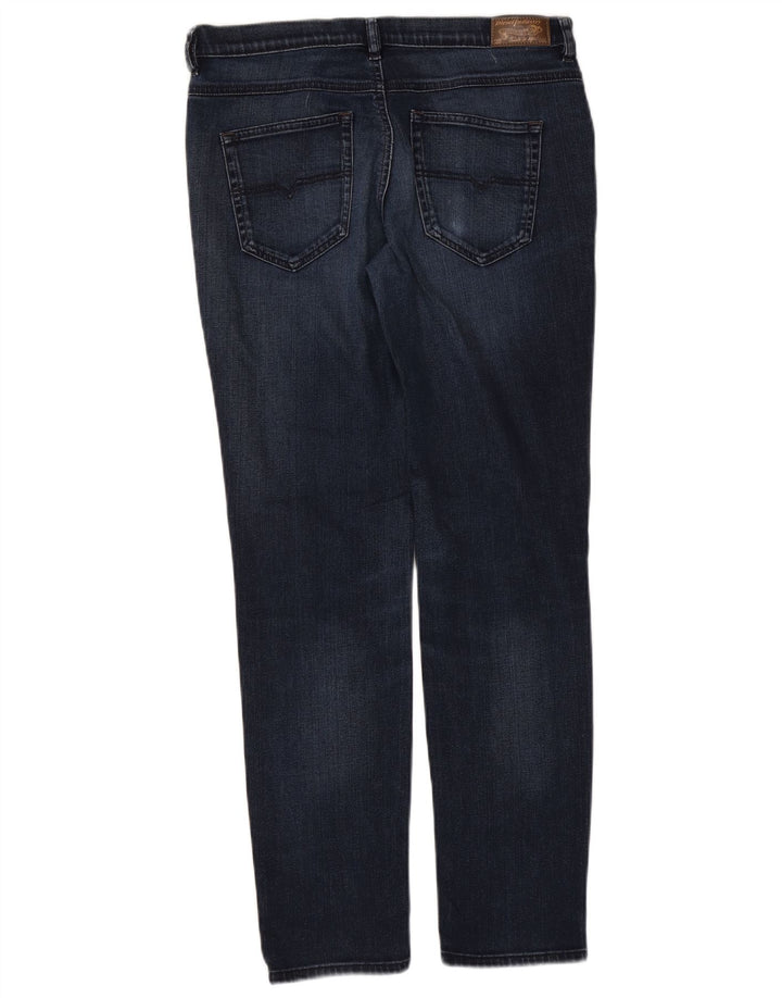 Jeans dritti slim regolari da donna Diesel Belthy W29 L30 cotone blu navy