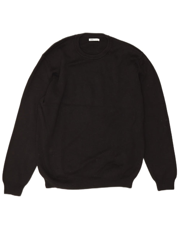 Maglione maglione girocollo da uomo Zara XL in cotone nero