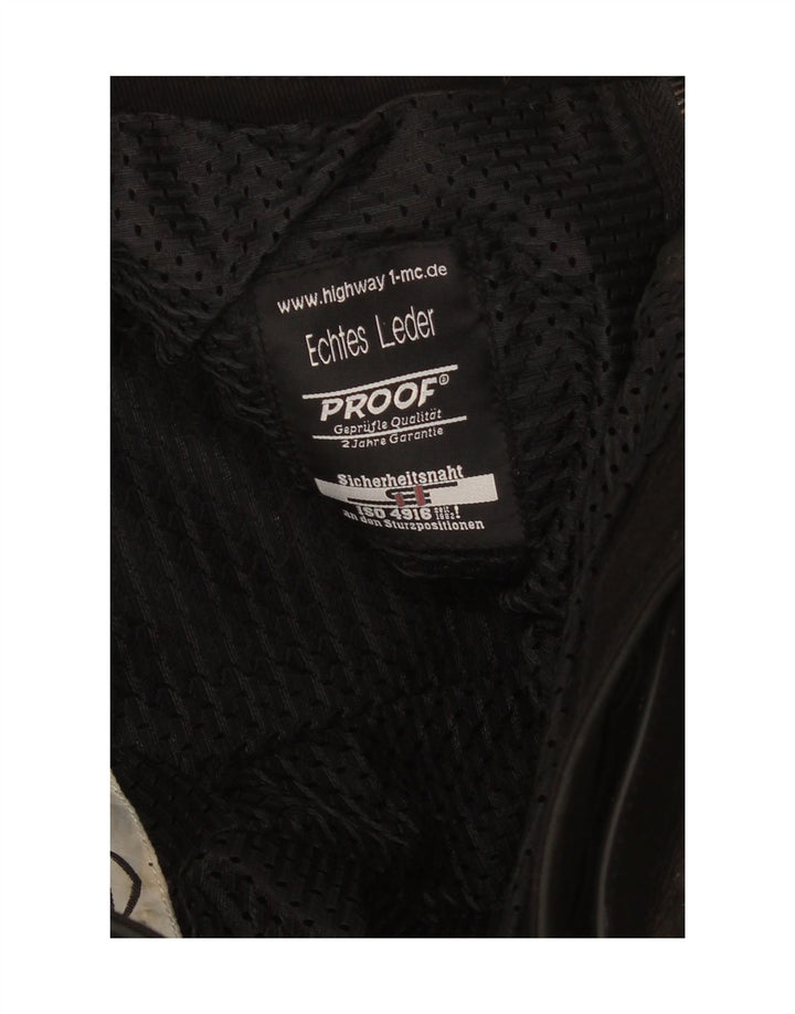 Pantaloni dritti in pelle da uomo Highway 1 IT 48 medio W32 L34 neri