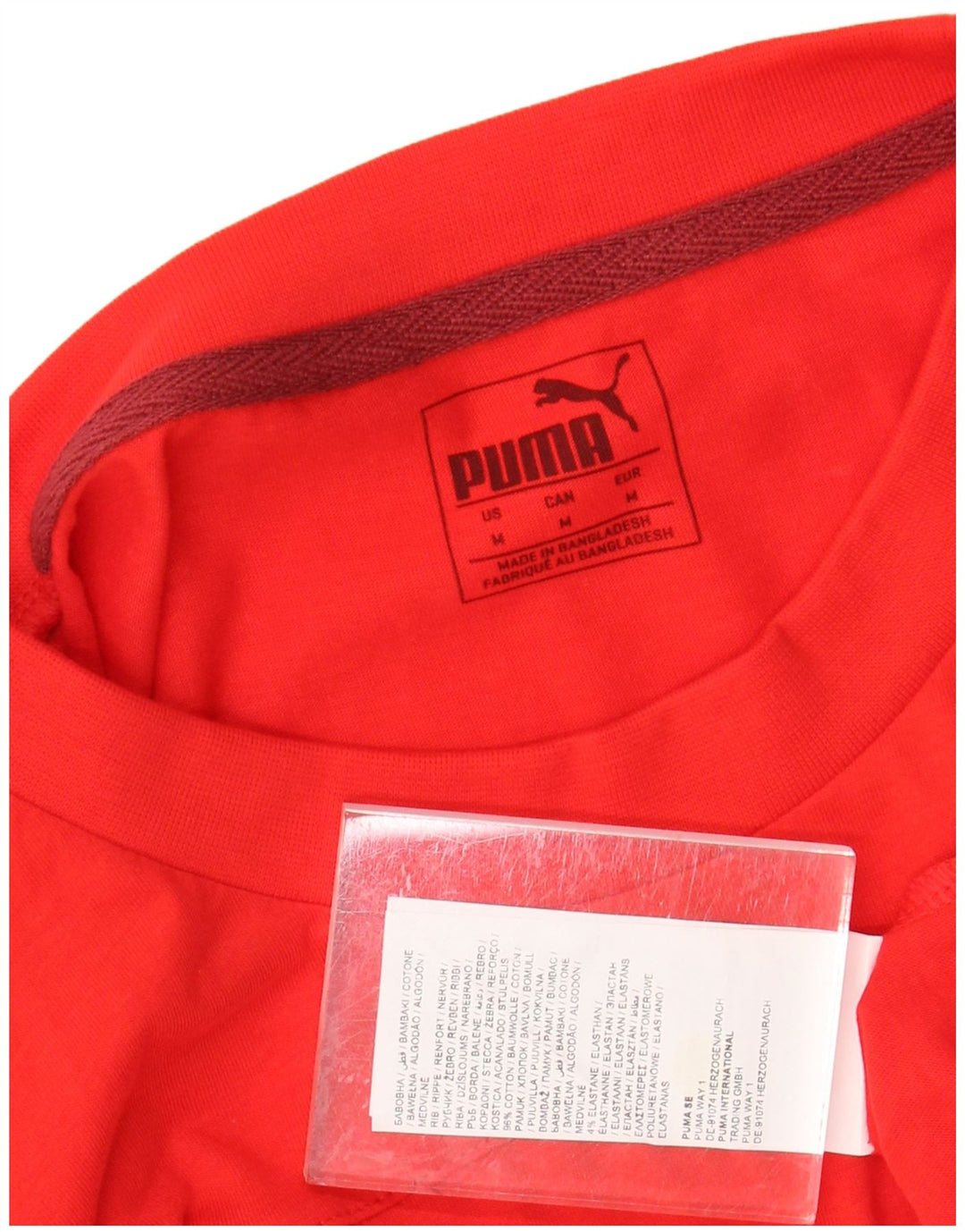 T-shirt grafica da uomo PUMA Top rosso medio in cotone