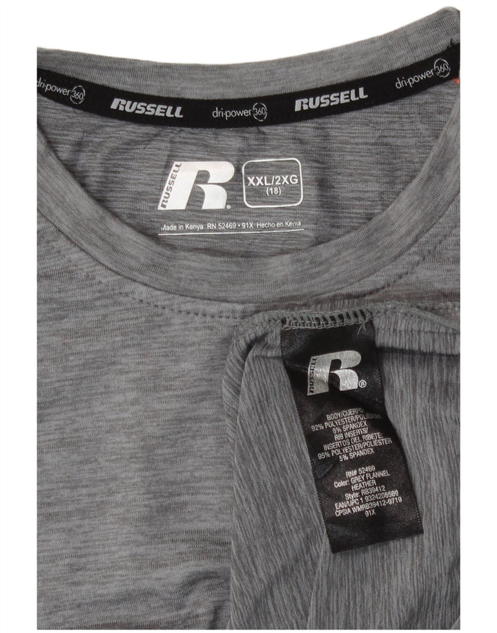 Maglia a maniche lunghe da ragazzo Russell Athletic 15-16 anni 2XL Poliestere grigio