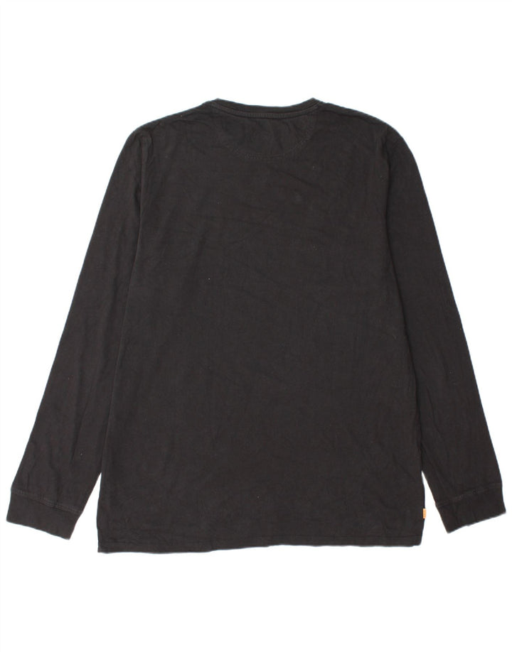 Timberland Maglia da uomo slim fit a maniche lunghe XL in cotone nero