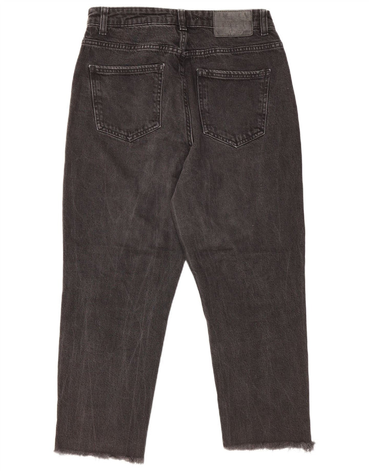 ZARA Womens High Rise Cropped Jeans EU 40 Medium W30 L24 Grey