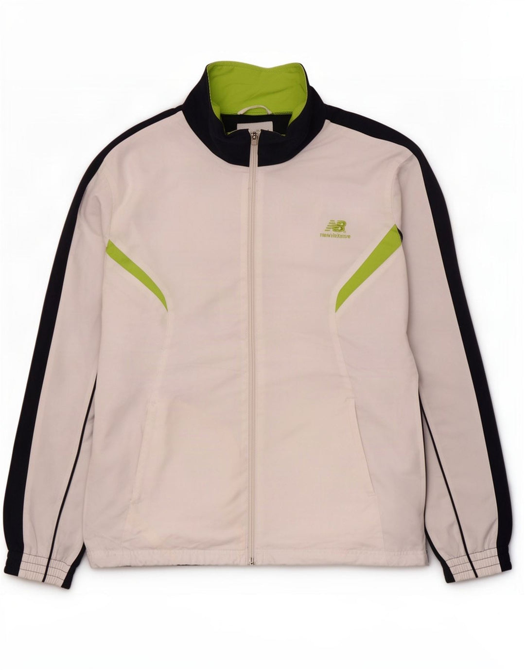 Giacca da tuta da uomo New Balance XL in poliestere color block bianco