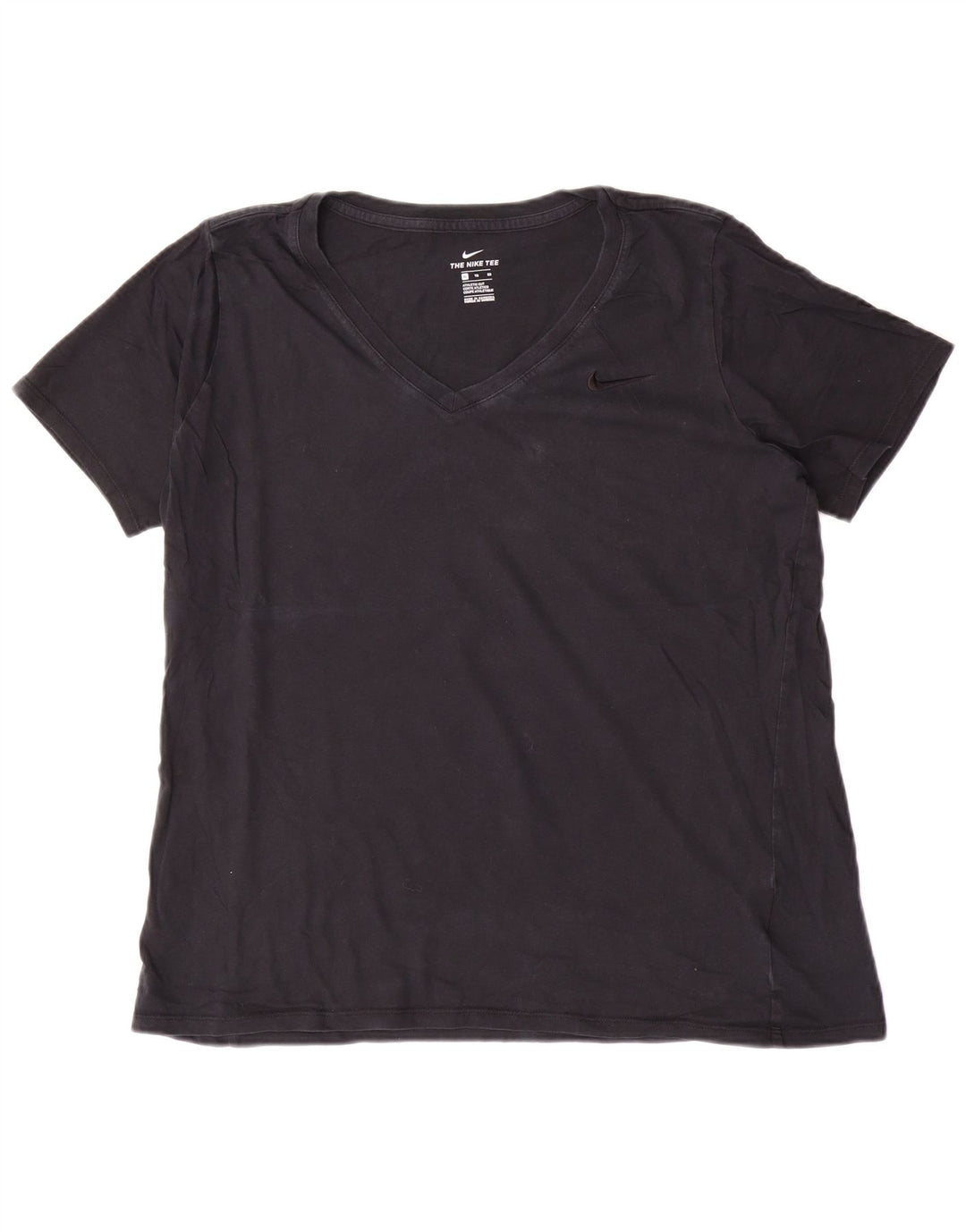 T-shirt da donna dal taglio atletico Nike Top UK 18 XL cotone nero