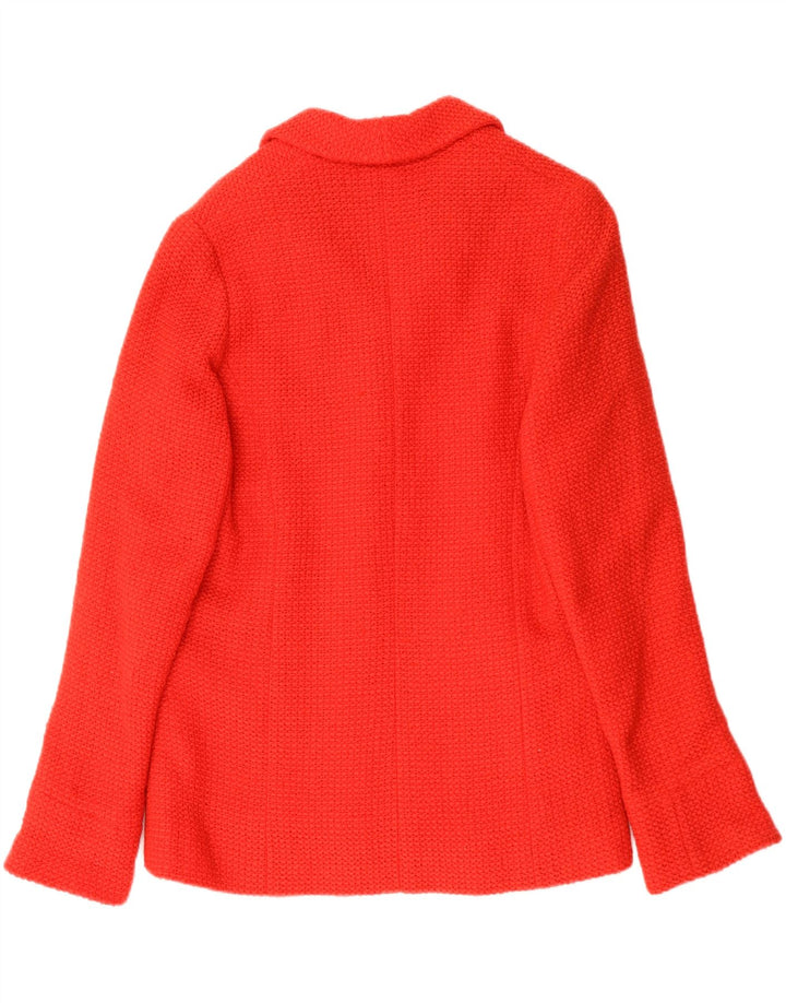 Giacca blazer da donna a 4 bottoni VINTAGE UK 16 grande rossa