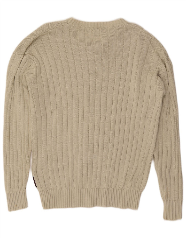 Maglione Kappa da uomo con scollo a V XL in cotone beige