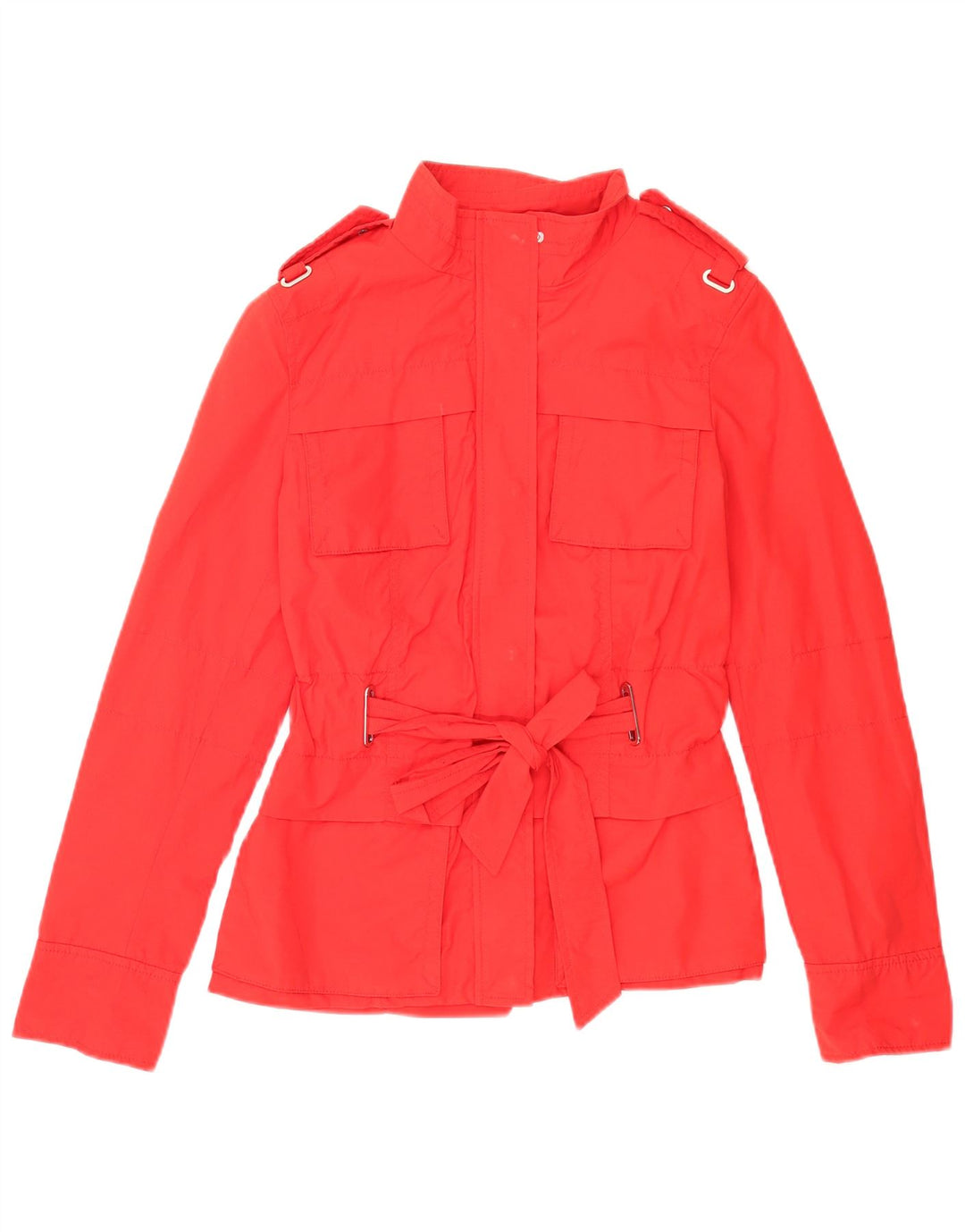Giacca militare da donna Zara UK 10 piccola rossa in cotone
