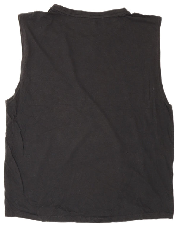 Mossimo Canottiera grafica da uomo XL in cotone nero