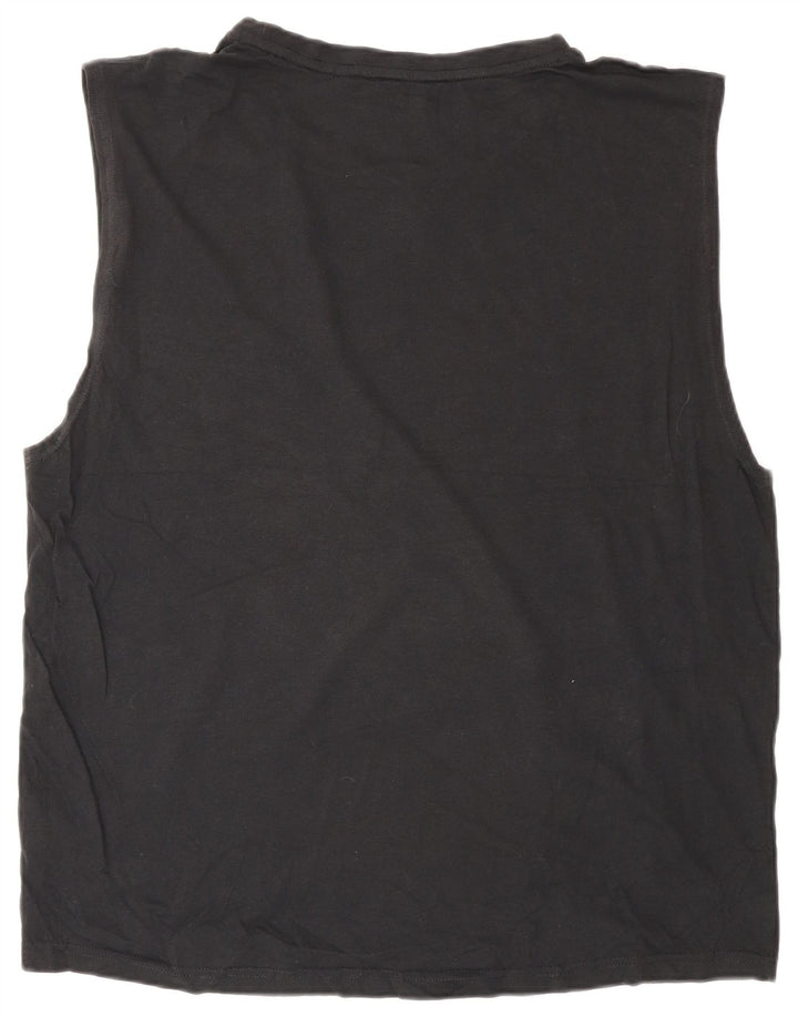 Mossimo Canottiera grafica da uomo XL in cotone nero