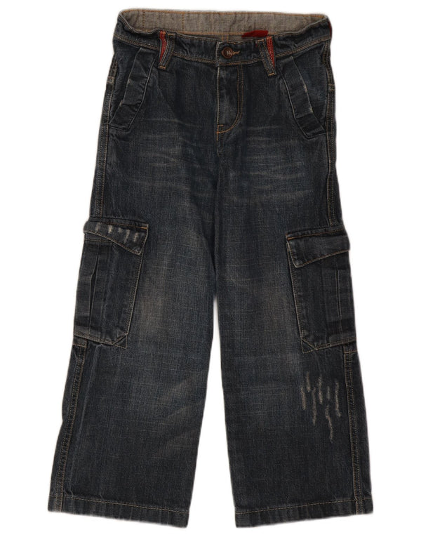 Levi's Ragazzi Jeans cargo a gamba larga effetto invecchiato 9-10 anni W24 L20 Blu
