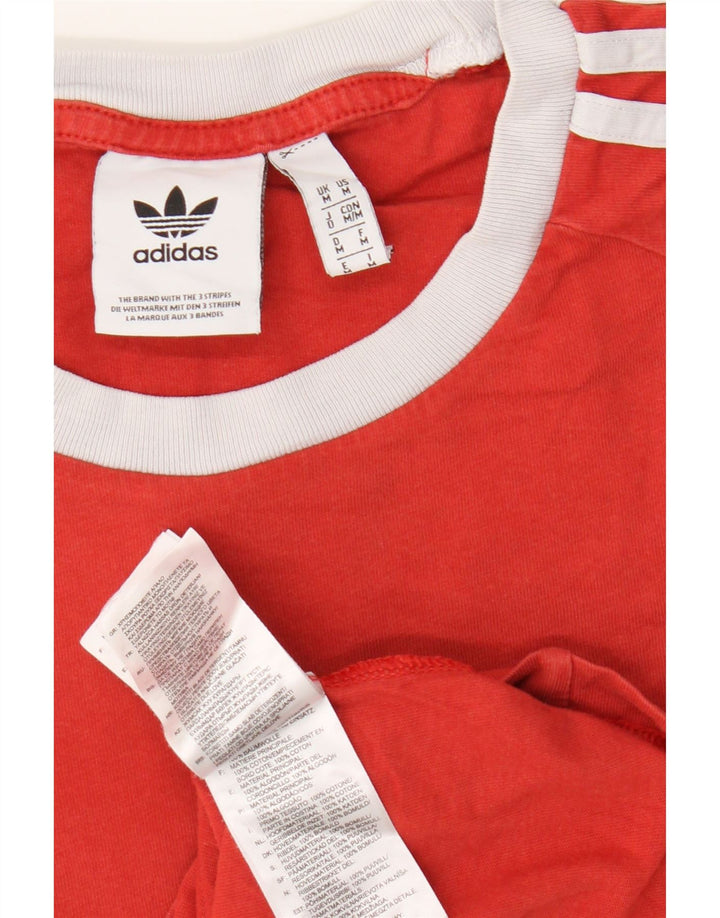 T-shirt da uomo Adidas Top in cotone rosso medio