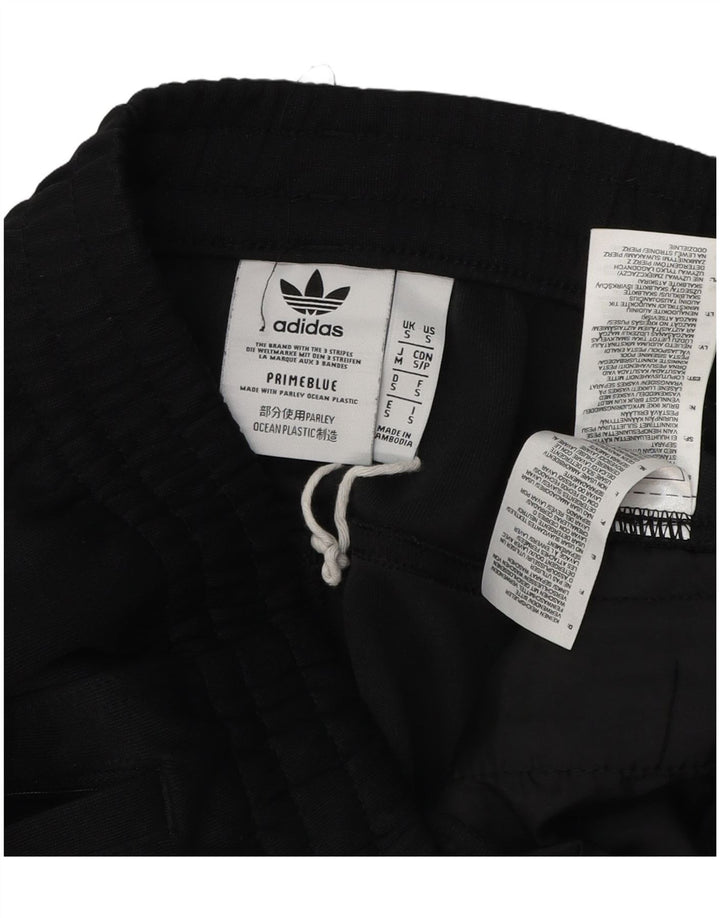 Pantaloni da tuta corti Adidas da uomo piccoli in poliestere nero
