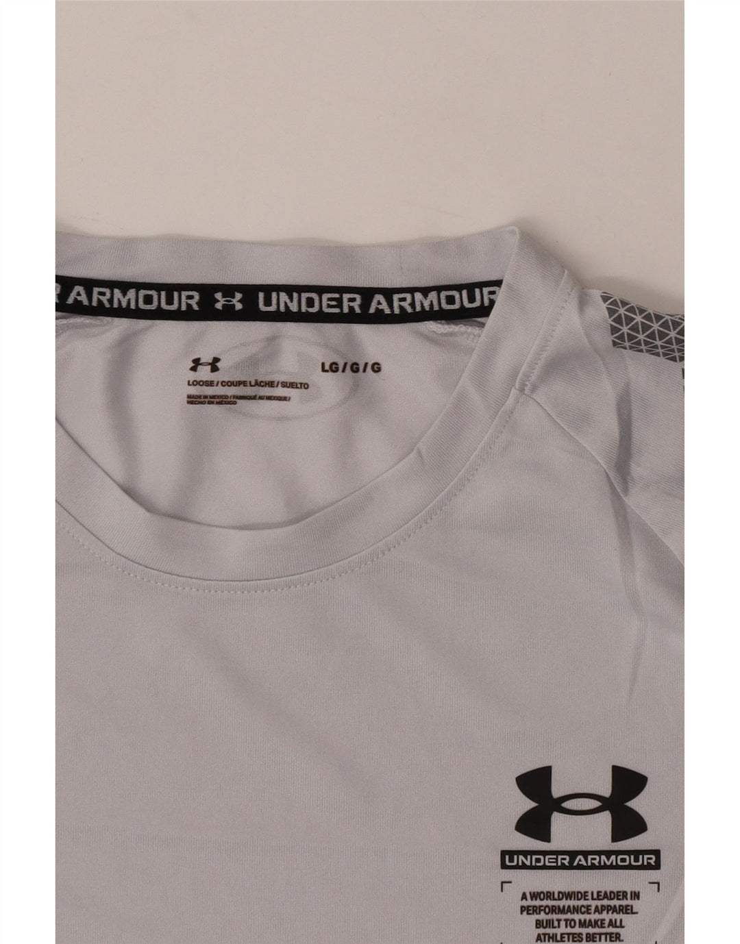 T-shirt da uomo Under Armour Top grande grigio geometrico