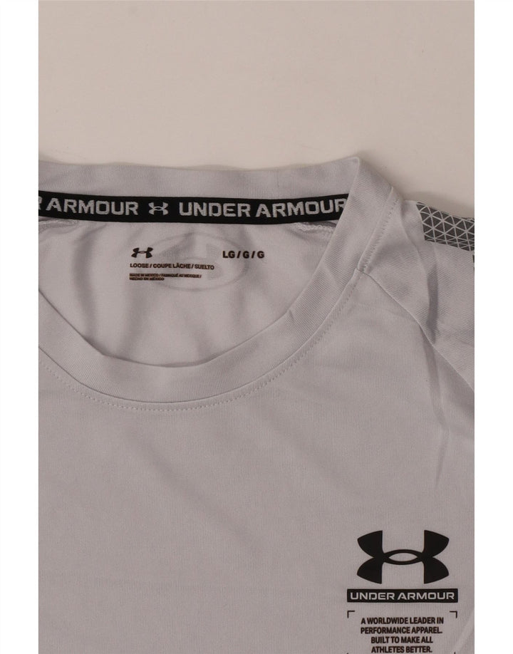 T-shirt da uomo Under Armour Top grande grigio geometrico