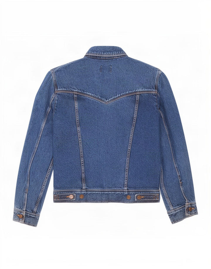 Giacca di jeans vestibilità casual da uomo Wrangler UK 40 grande blu