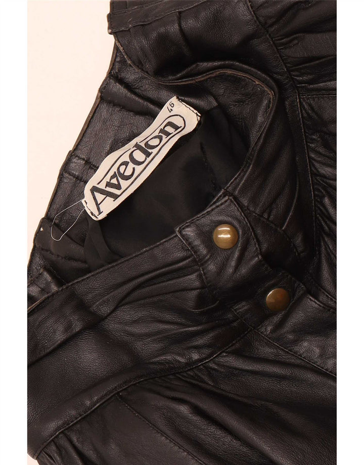 Gonna svasata in pelle a vita alta da donna Avedon W24 piccola nera