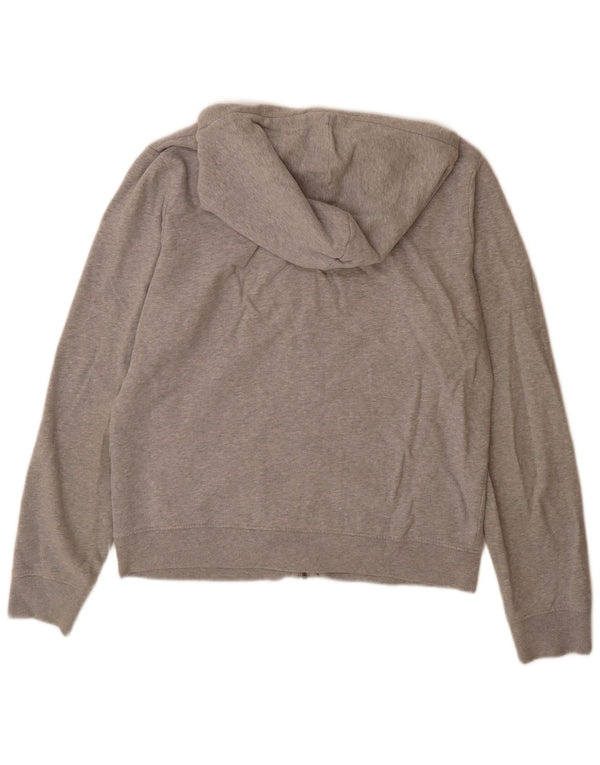 All Saints Mens Hooded Zip Hoodie Sweater Large Grey Flecked Cotton