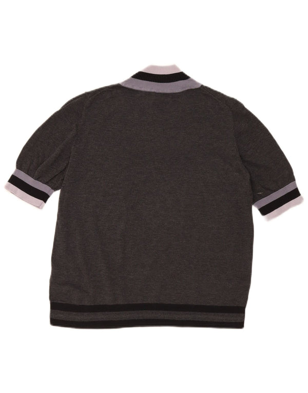 Maglione maglione collo alto da donna Cos UK 14 Blocco colore grigio medio