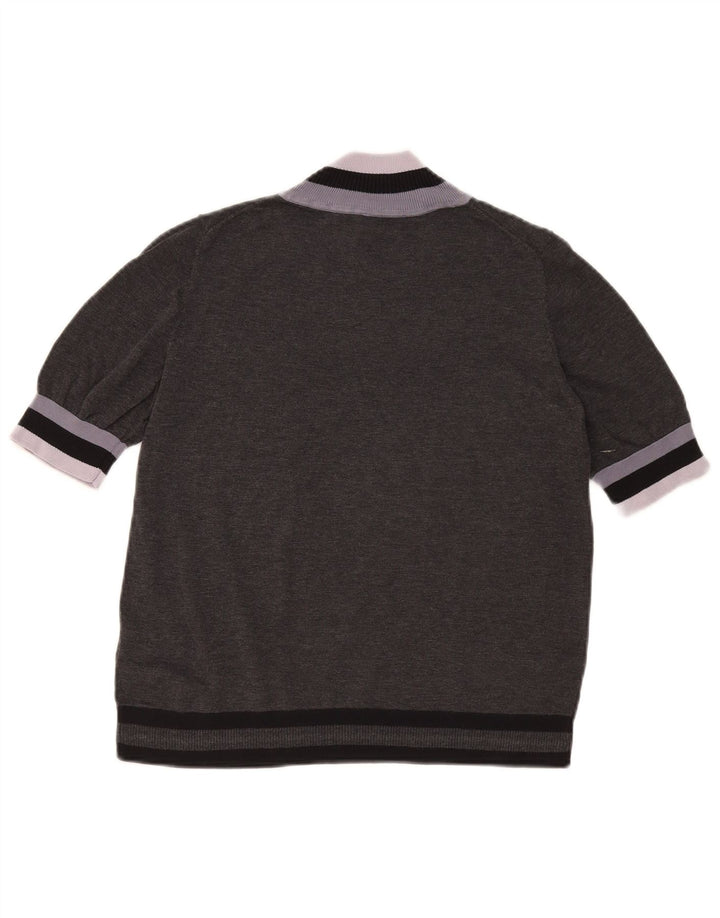 Maglione maglione collo alto da donna Cos UK 14 Blocco colore grigio medio