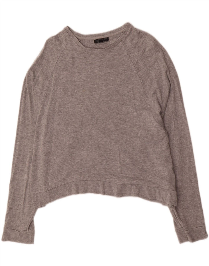 Topshop Felpa oversize da donna Maglione UK 12 Viscosa grigio medio