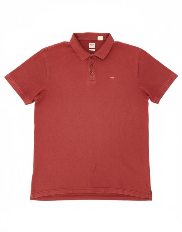 Polo standard da uomo Levi's Large in cotone bordeaux