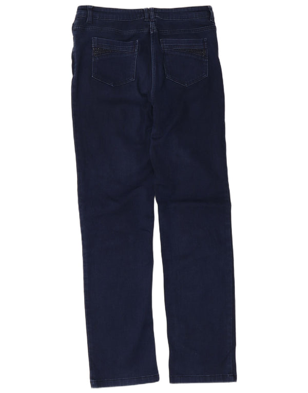 Jeans dritti da donna Marks & Spencer UK 14 Large W32 L30 Cotone blu navy