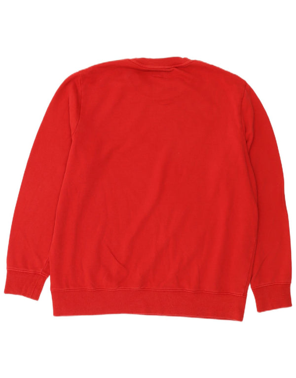 Felpa Wrangler da uomo con vestibilità regolare grafica, maglione XL, cotone a righe rosse