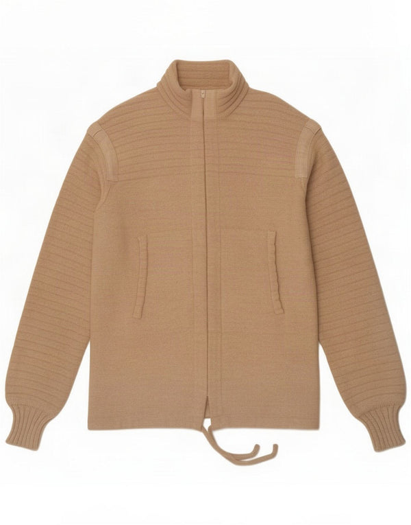 Maglione cardigan da uomo vintage UK 12 Beige medio