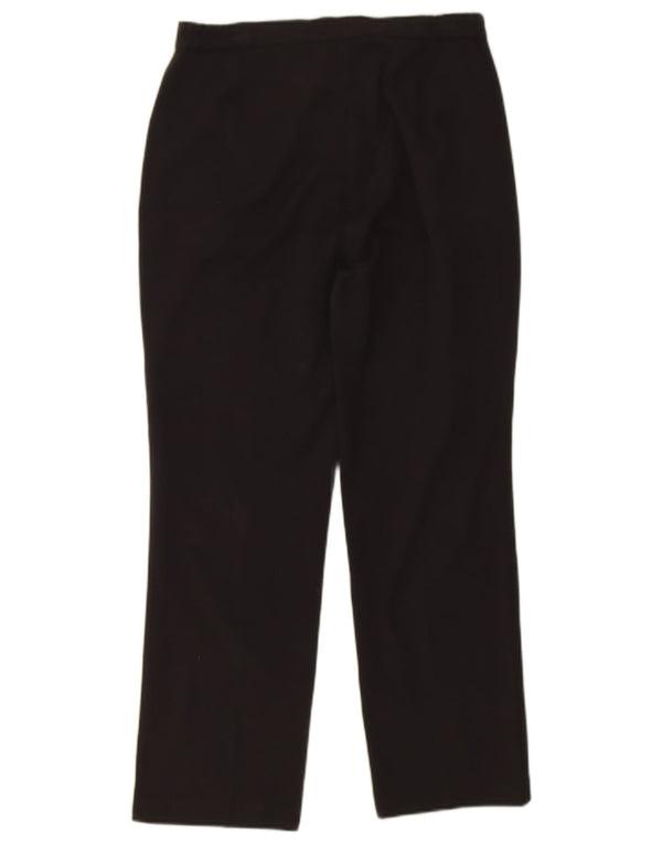 Pantaloni casual dritti da donna Marks & Spencer UK 10 piccoli W28 L26 neri