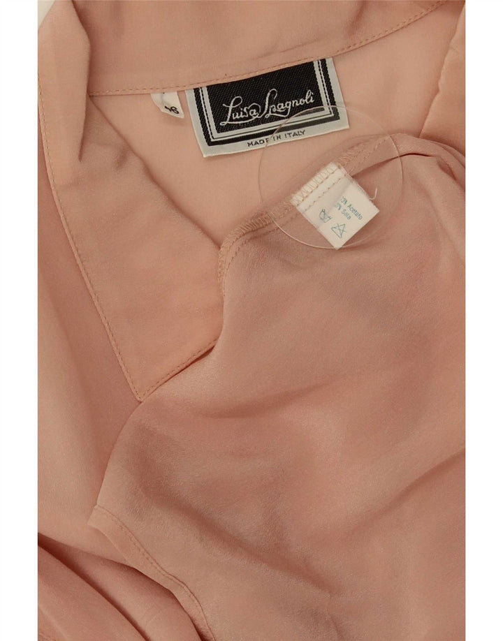 Luisa Spagnoli Camicia Camicetta Donna IT 46 Large Rosa Acetato