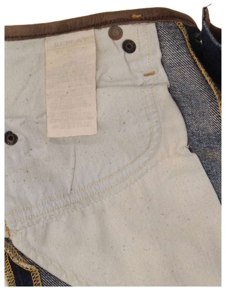 Gonna in denim da donna Replay W29 blu medio