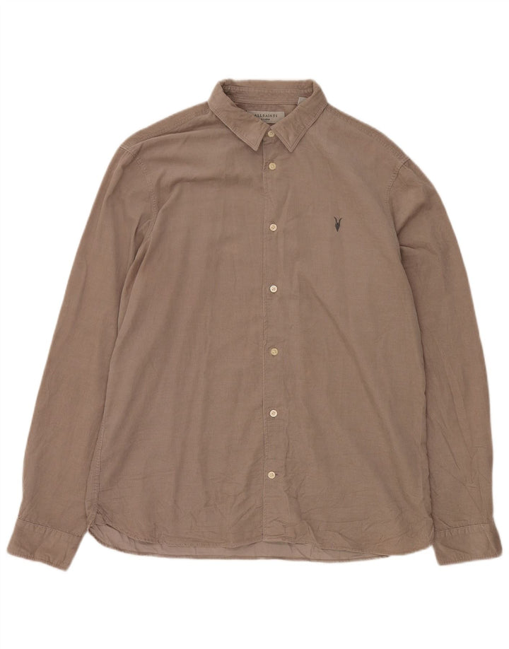Camicia da uomo in velluto a coste ALL SAINTS XL in cotone beige