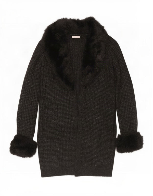 Maglione cardigan lungo Marks & Spencer da donna Per Una UK 14 medio nero