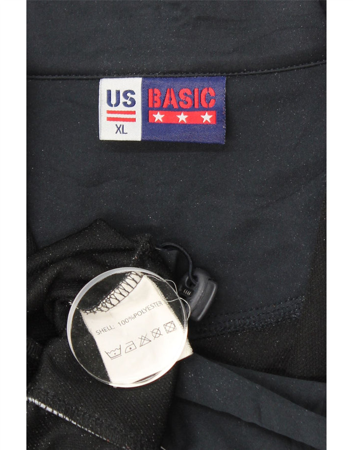 BASIC Mens Tracksuit Top Jacket XL Navy Blue Polyester