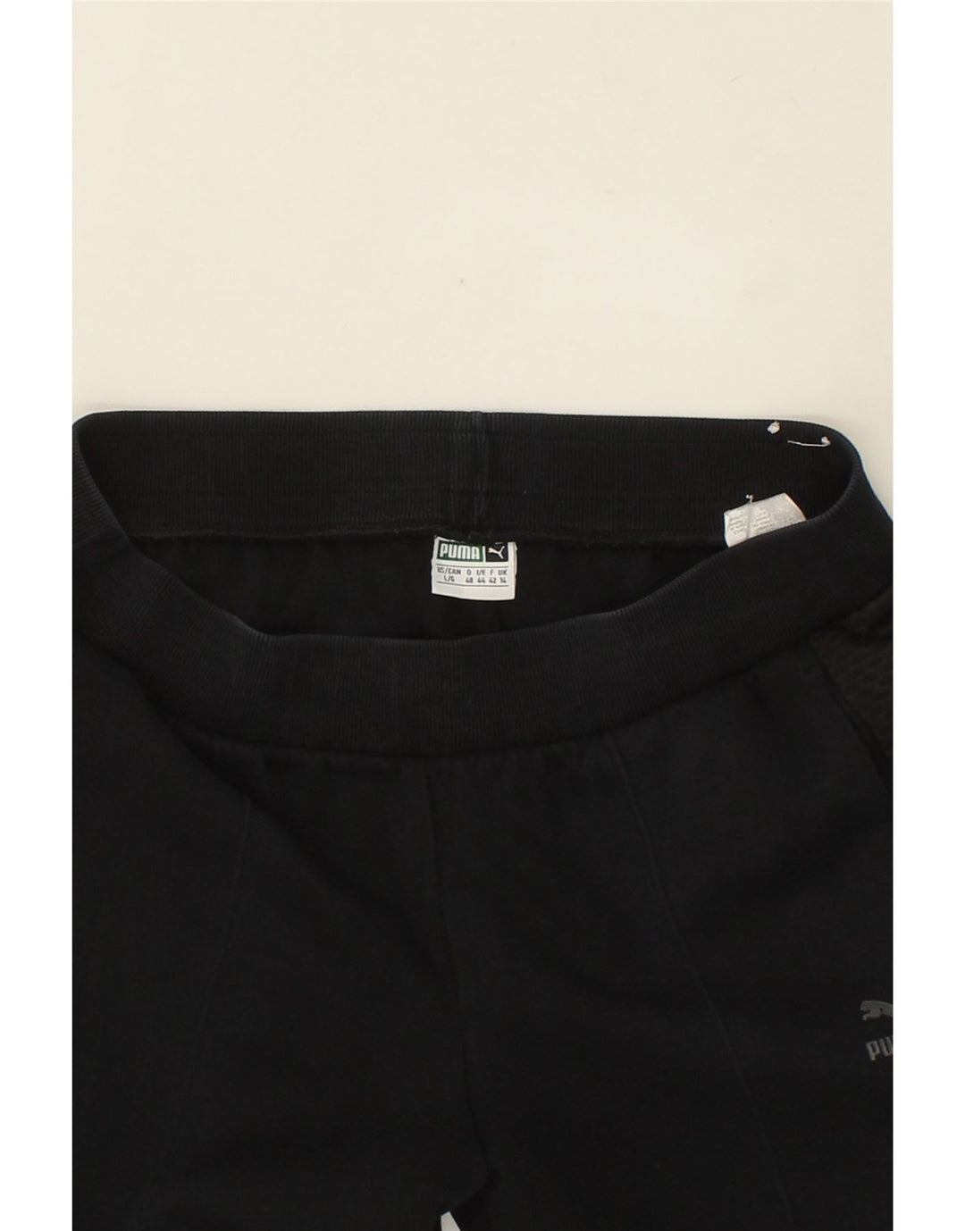 PUMA Womens Tracksuit Trousers UK 14 Large Black Polyester Vintage Puma and Second-Hand Puma from Messina Hembry 