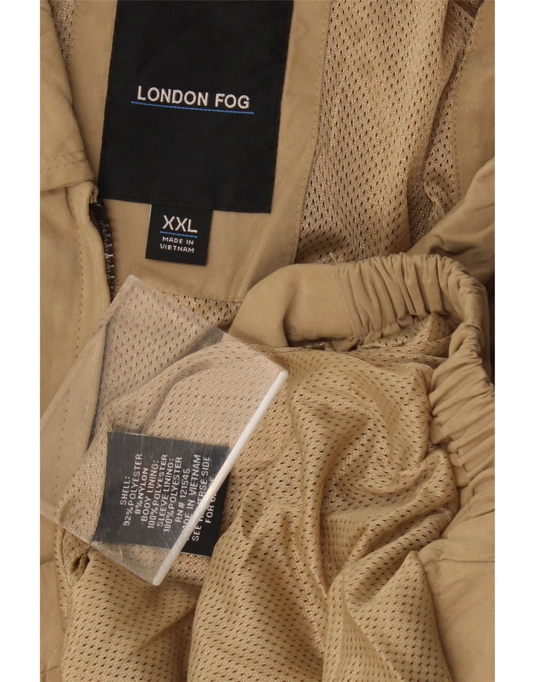 Giubbotto bomber da uomo London Fog UK 44 2XL Poliestere beige