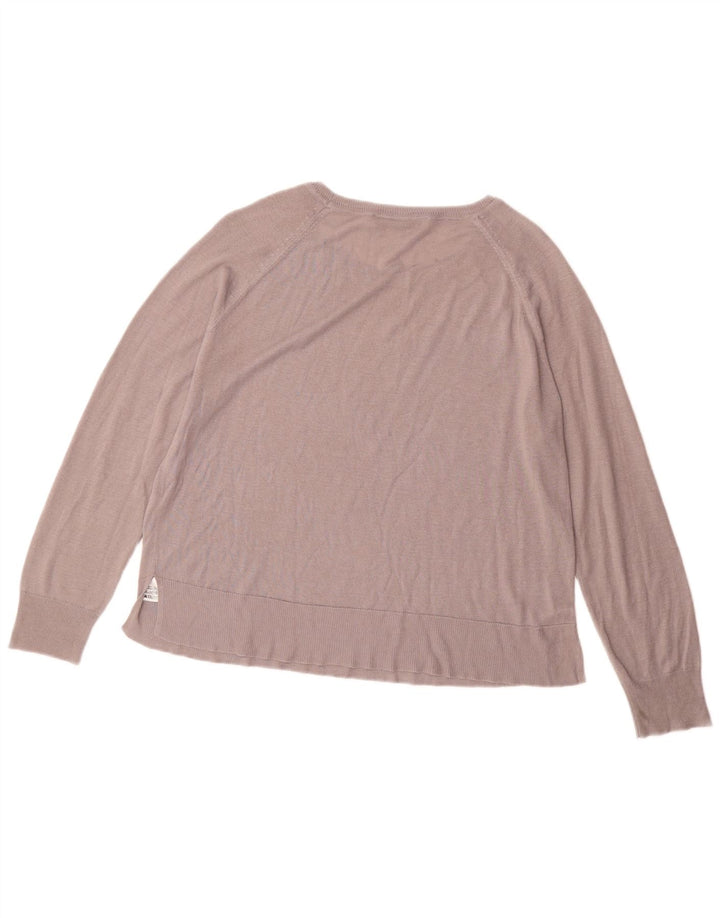 ZARA Womens Boat Neck Jumper Sweater UK 14 Medium Grey Viscose